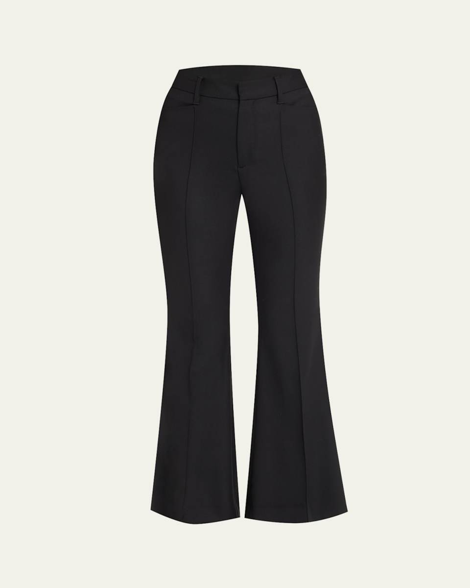 Mid Rise Flared 28 Wool Pants